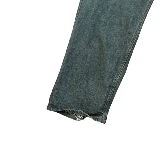 VTG LEVI'S 501 Button Fly Straight Leg Dark Green Denim 42 x 30 MADE IN THE USA‎ - Picture 7 of 15